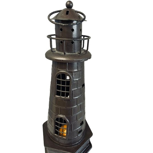 Vintage‎ Art Deco Figural Lighthouse Candle Table Lamp Decorative 13 1/2" - Picture 13 of 14